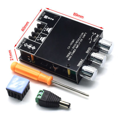 CA-502MT 5.0 BT บอร์ดเครื่องขยายเสียงดิจิตอล 2*50W โมดูล AMP 12-24V