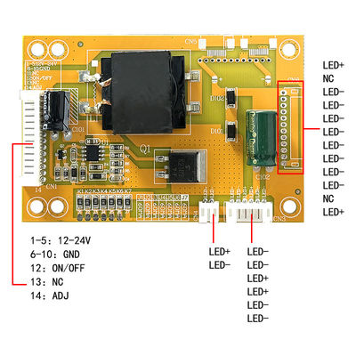 CA-399 LED Backlight Driver Board 100*70 มม. อินพุตเริ่มต้น 200ma