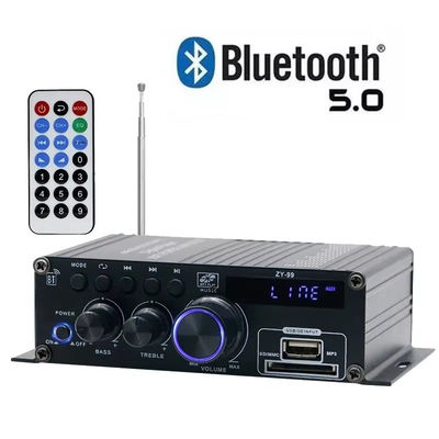 Hifi Stereo Audio Power Amplifier 120W Dual Channel Power Amp Independent Control Equalizer เครื่องขยายเสียงดิจิตอลสําหรับบ้าน