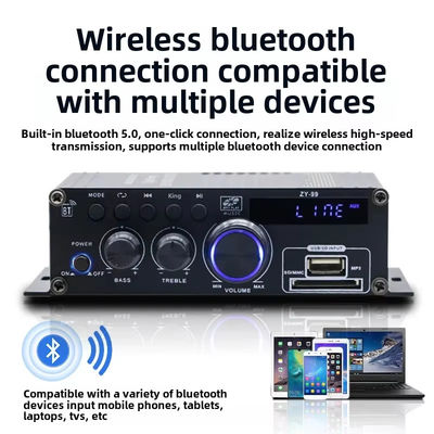 Hifi Stereo Audio Power Amplifier 120W Dual Channel Power Amp Independent Control Equalizer เครื่องขยายเสียงดิจิตอลสําหรับบ้าน