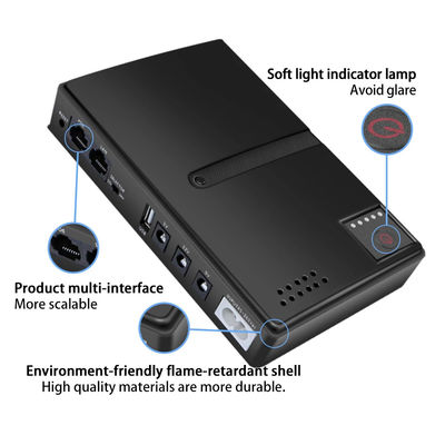 มินิ 10400mAh 36W แหล่งไฟฟ้าไม่หยุด (UPS) สําหรับ Router Modem กล้องวงจรปิด CCTV แหล่งไฟฟ้า AC DC สามารถตั้งค่าได้