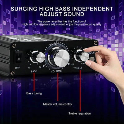AK-270 12V 30W+30W 2.0 Channel Bluetooth Power Amplifier สําหรับโรงภาพยนตร์ในบ้าน