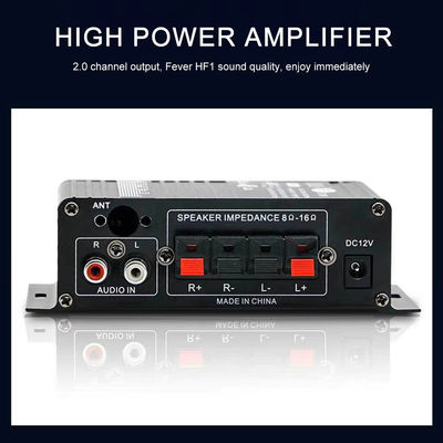 AK-270 12V 30W+30W 2.0 Channel Bluetooth Power Amplifier สําหรับโรงภาพยนตร์ในบ้าน