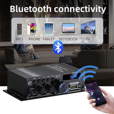 AK-380 5.0 แอมพลิเฟอเรอร์ 2.0 ช่อง รถยนต์ โฮมไทอเรอร์ แอมพลิเฟอเรอร์ มินิ HIFI แอมพลิเฟอเรอร์เสียงดิจิตอล สเตเรีย USB OTG Input