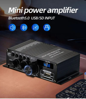 AK-380 5.0 แอมพลิเฟอเรอร์ 2.0 ช่อง รถยนต์ โฮมไทอเรอร์ แอมพลิเฟอเรอร์ มินิ HIFI แอมพลิเฟอเรอร์เสียงดิจิตอล สเตเรีย USB OTG Input