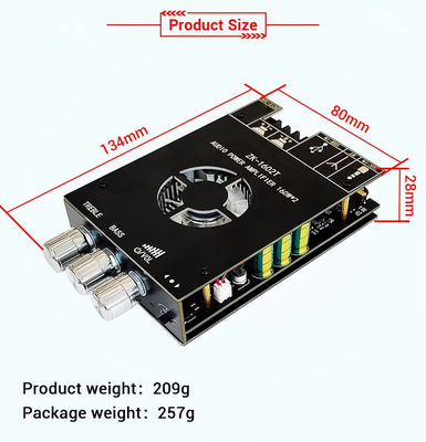 ZK-1602T 2*160W 2.0 Channel Digital Power Amplifier Module Class D Audio Stereo BT 5.0 Subwoofer Amplifier Board ZK-1602T โหลดเครื่องขยายพลังงานดิจิตอลชั้น D
