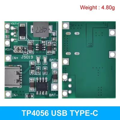 USB ประเภท C 3.7V 9V 5V 2A DC-DC Converters Board Mount Lithium Li-ion 18650 แบตเตอรี่ชาร์จ 18650 ชาร์จ ขั้นตอนกระตุ้นโมดูลไฟฟ้า