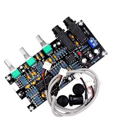 XH-M273 PT2399 บอร์ด Preamplifier ดิจิตอล 12-24V DC พร้อมความถี่สเตอริโอสำหรับการควบคุมไมโครโฟนคาราโอเกะ