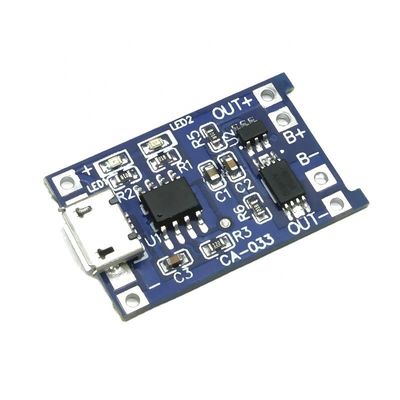 CA-033 โมดูลชาร์จแบตเตอรี่ลิทธิียมลิตยู 1A แบบ Micro Type-c USB 5V พร้อมฟังก์ชันคู่ 18650 TP4056 มาตรฐาน