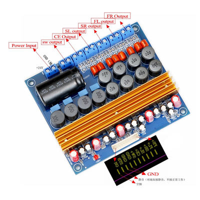 TPA3116D 5.1 Channel Class D Digital Amplifier Board 100W+100W+4*50W สําหรับเครื่องเสียงที่มีพลังงานสูง