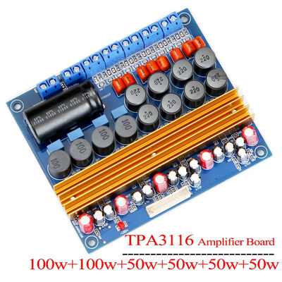TPA3116D 5.1 Channel Class D Digital Amplifier Board 100W+100W+4*50W สําหรับเครื่องเสียงที่มีพลังงานสูง