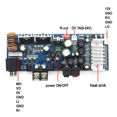 CA-3116AS Professional 2.0 Channel Digital Subwoofer Amplifier Board 2*100W 8-24V มินิ TPA3116 สําหรับเสียงในบ้าน