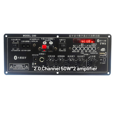 โทรลี่สเตเรียรถยนต์ที่สามารถชาร์จใหม่ได้ Subwoofer ออดิโอ แอปเปอร์ แอมพลิเฟอร์ PCB Board 2.0 Channel 12V ด้วยการออกแบบแบบแบบส่วนตัว