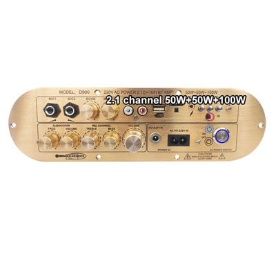 เครื่องขยายเสียงบ้านขนาดสูง D900 2x50W+100W พร้อม IC Bluetooth Board 2.1 ช่องที่นําเข้า