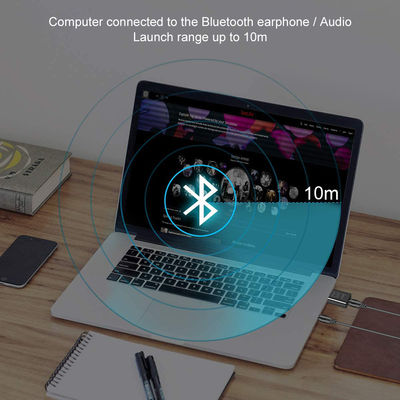 อัดแปลงเสียง Bluetooth 5.0 มีระยะการส่ง 10m และโหมดสองแบบสําหรับการสตรีมเสียงไร้สาย