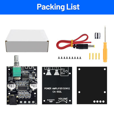 ZK-502L 2.0 Channel Digital Amplifier Board Home Theater HIFI Amplifier with BT5.0 50WX2 เครื่องเสริมเสียงจากวัสดุโลหะ เครื่องเสริมเสียงจากโลหะ ZK-502L