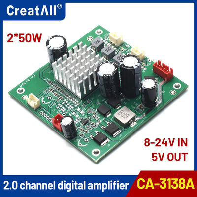 CA-3138A 5V บอร์ดกระตุ้นช่องสอง 2x50W 8-24V