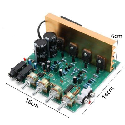 100W 2.0 Channel Audio Amplifier Board โมดูล PCB ขนาด 16x14x6cm