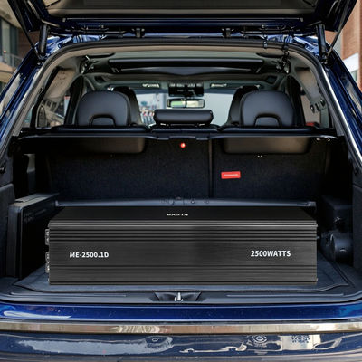 เครื่องขยายเสียงรถยนต์คลาส D กำลังไฟ RMS 2500Wrms อิมพีแดนซ์ 1 โอห์ม เครื่องขยายเสียงโมโนพร้อมครอสโอเวอร์