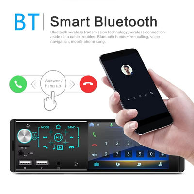 เครื่องเสียงรถยนต์พกพาขนาด 4.1 นิ้ว หน้าจอสัมผัส HD USB คู่สำหรับ Bluetooth MP5 Player ไฟหลากสี Autoradio วิทยุติดรถยนต์ CD สำหรับ DVD VCD