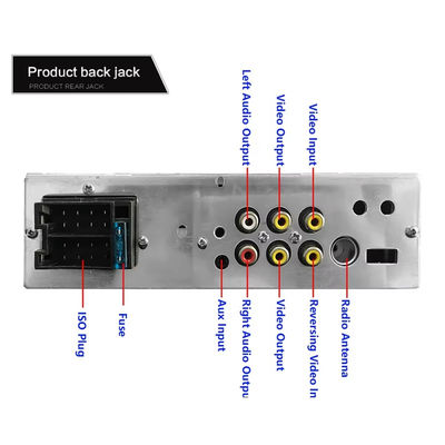 เครื่องเสียงรถยนต์พกพาขนาด 4.1 นิ้ว หน้าจอสัมผัส HD USB คู่สำหรับ Bluetooth MP5 Player ไฟหลากสี Autoradio วิทยุติดรถยนต์ CD สำหรับ DVD VCD