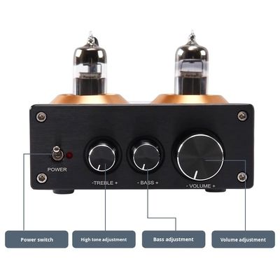 ออดิโอฟิล HIFI Tube Preamplifier 6J5 QCC3034 สําหรับ BT 5.1 เครื่องขยายเสียงไร้สายในบ้านที่มี Preamp ปรับ Bass และ Treble