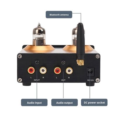 ออดิโอฟิล HIFI Tube Preamplifier 6J5 QCC3034 สําหรับ BT 5.1 เครื่องขยายเสียงไร้สายในบ้านที่มี Preamp ปรับ Bass และ Treble