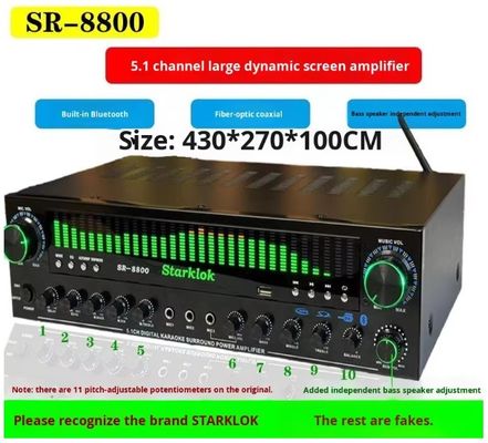 ชุด:ลำโพงเครื่องขยายเสียงในบ้านแบบสามทาง Cyclone No. 8 พร้อมเครื่องขยายเสียง SR8800 และซับวูฟเฟอร์ขนาด 10 นิ้ว
