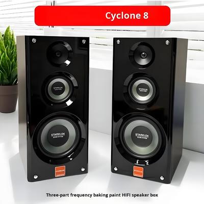 ชุด:ลำโพงเครื่องขยายเสียงในบ้านแบบสามทาง Cyclone No. 8 พร้อมเครื่องขยายเสียง SR8800 และซับวูฟเฟอร์ขนาด 10 นิ้ว