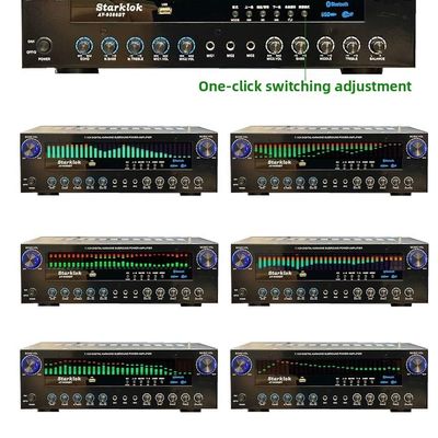 AV-9388BT/AV-999BT 2200W/1200W เครื่องขยายเสียงไร้สาย 7 ช่อง BT แบบมืออาชีพ ภาพยนตร์บ้านความแม่นยําสูง 7.1 ระบบเสียงโลหะ