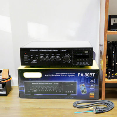 PA-90BT 120W เครื่องขยายเสียงไร้สาย Bluetooth สำหรับระบบเสียงระดับมืออาชีพ ลำโพงติดเพดานสำหรับบ้านกำลังสูง ระบบกระจายเสียงสาธารณะ แรงดันไฟฟ้าคงที่ โลหะ