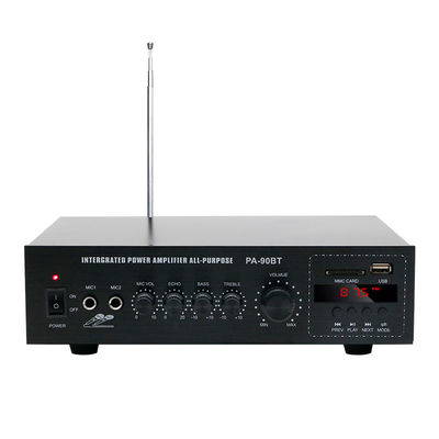 PA-90BT 120W เครื่องขยายเสียงไร้สาย Bluetooth สำหรับระบบเสียงระดับมืออาชีพ ลำโพงติดเพดานสำหรับบ้านกำลังสูง ระบบกระจายเสียงสาธารณะ แรงดันไฟฟ้าคงที่ โลหะ