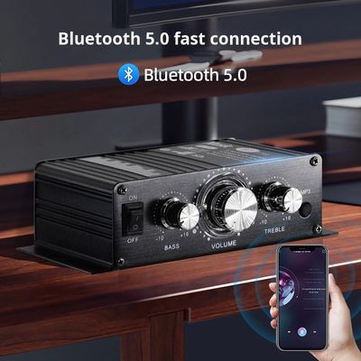 BT-888 มินิ 12 วอลต์ เครื่องเสริมเสียงบ้าน 20W+20W BT เครื่องเชื่อมต่อไร้สาย โลหะขนาดเล็ก ขายร้อนสําหรับการค้าต่างประเทศ