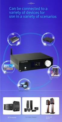 A600Y Active Home Theater Power Amplifier 5.1 หลายช่อง 5 * 50W + 100W การปรับระยะไกลที่อิสระ BT 5.3 Subwoofer