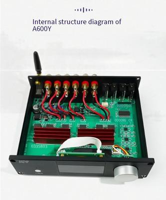 A600Y Active Home Theater Power Amplifier 5.1 หลายช่อง 5 * 50W + 100W การปรับระยะไกลที่อิสระ BT 5.3 Subwoofer