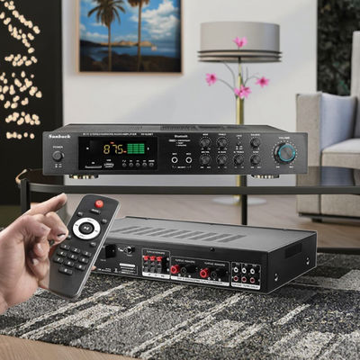 Av-628BT Home Audio 5-Channel 800W เครื่องขยายพลังงานสูง 110V/220V เครื่องรับไร้สาย พร้อมการเชื่อมต่อ BT