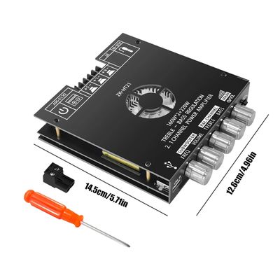 Creatall HT21 2.1 ช่อง 160WX2+220W HiFi Power Amplifier Board Module AUX/USB Input BT5.0 ดิจิตอล ซับวูฟอร์ โปรเฟชั่น