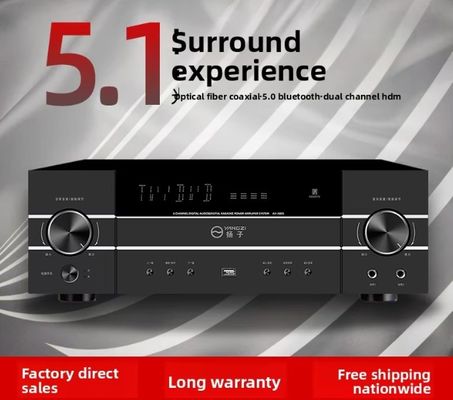 5.1CH 4200W เครื่องขยายเสียงโปรแรงสูง พร้อม Anti-Feedback, BT Wireless, สําหรับการแสดงในบ้าน Karaoke Stage KTV Meeting