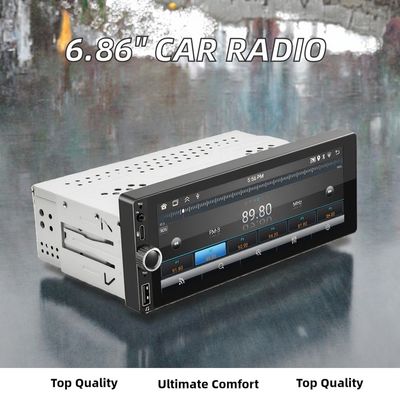 Single Din 6.86 Inch CarPlay / Android Auto Car Radio พร้อมจอสัมผัส LCD การเชื่อมต่อ USB การวางพานมือ