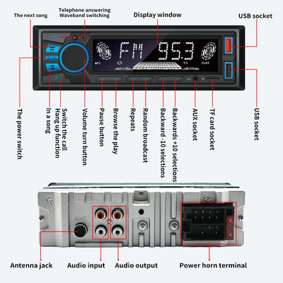820S รุ่นสั้น แสงน้ําเงินสําหรับรถยนต์ไร้สาย BT MP3 Player เครื่องวิทยุใหม่ โฮสต์ โทรศัพท์จับมือฟรี มิวสิคไร้ความสูญเสียสําหรับการข้ามประเทศ