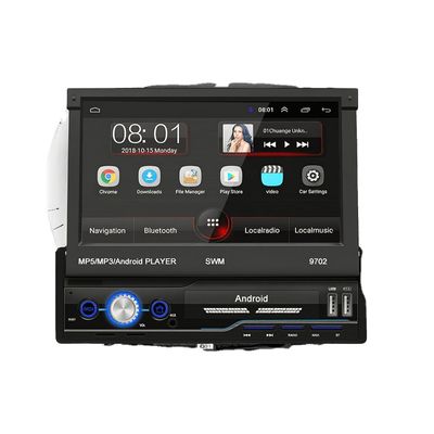 1 Din 7 Inch Retractable Touch Screen Android 2+32/2+64G Car Radio GPS with Carplay FM RDS Wifi BT AM USB & Stereo MP5