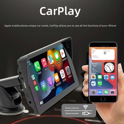 Creatall 7 นิ้ว รถพกพา MP5 เครื่องเล่น CarPlay แบบไร้สายสําหรับ Bluetooth FM Transmitter HD กล้องมองหลัง ลงจอด 1 ปี