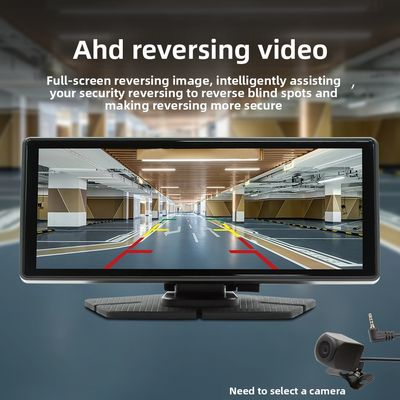 Creatall 8.1inch Portable All-in-One Car Navigation Device Wireless CarPlay หน้าหลังบันทึกคู่ แดชแคมสําหรับแทชบอร์ด