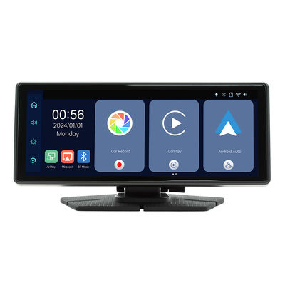 Creatall 8.1inch Portable All-in-One Car Navigation Device Wireless CarPlay หน้าหลังบันทึกคู่ แดชแคมสําหรับแทชบอร์ด