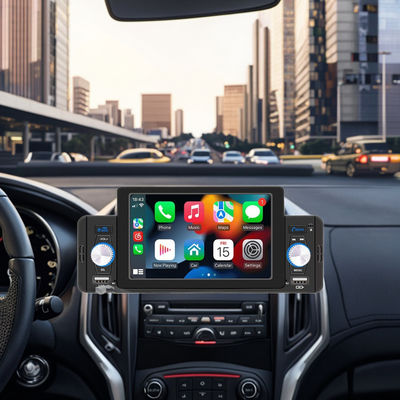 เครื่องเล่น MP5 ในรถยนต์ Creatall ขนาด 5 นิ้ว สำหรับกล้องมองหลัง Bluetooth CarPlay แบบมีสาย/ไร้สาย รองรับรูปแบบเสียง WAV MP3 APE USB