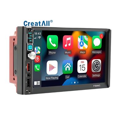 Creatall 7 นิ้ว Dual Reel Reverse Camera MP5 Player สําหรับจอควบคุมกลางแบบบลูทูธ CarPlay Navigation Android Auto Mirror