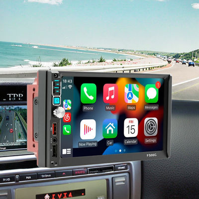 Creatall 7 นิ้ว Dual Reel Reverse Camera MP5 Player สําหรับจอควบคุมกลางแบบบลูทูธ CarPlay Navigation Android Auto Mirror