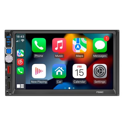 Creatall 7 นิ้ว Dual Reel Reverse Camera MP5 Player สําหรับจอควบคุมกลางแบบบลูทูธ CarPlay Navigation Android Auto Mirror