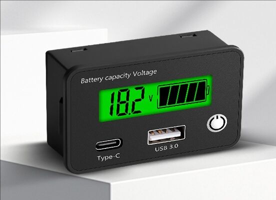 USB Fast Charge Type-C Battery Meter Display DC8-30V Voltage Meter Capacitor Capacity Meter