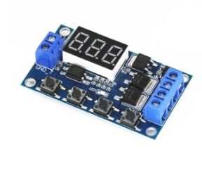 Dual MOSFET Trigger Loop Timing Delay Switch Board Glitch Protection 12V/24V Relay-Free Module